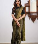 MEHNDI GOREGOUS  JACCQUARD SAREE