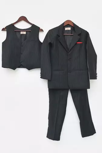 Black Check Coat With Off White Shirt