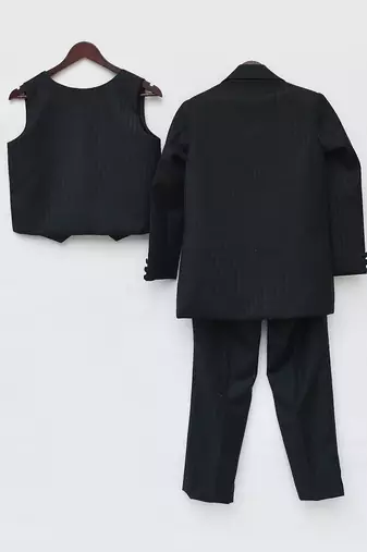 Black Check Coat With Off White Shirt