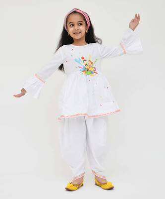Blue Embroidery Jacket With Kurta And Chudidar 1