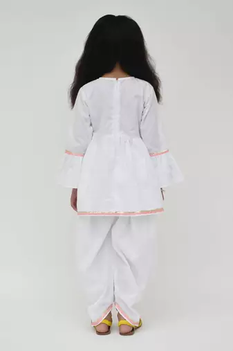 Blue Embroidery Jacket With Kurta And Chudidar