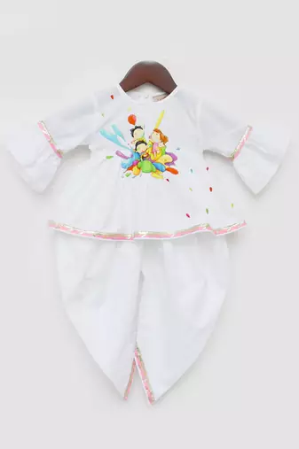 Blue Embroidery Jacket With Kurta And Chudidar