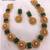 Gold Tone Ethnic Choker Stones Studded Necklace Set For Women