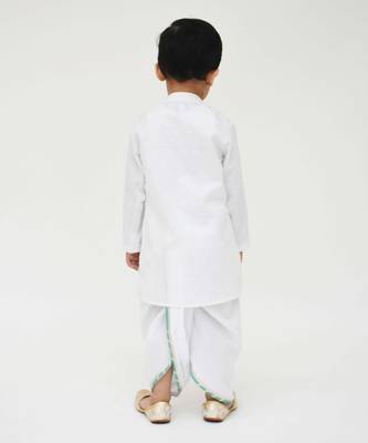 White printed Kurta Pyjama  2