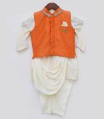 Red Cotton Print Kurti Sharara