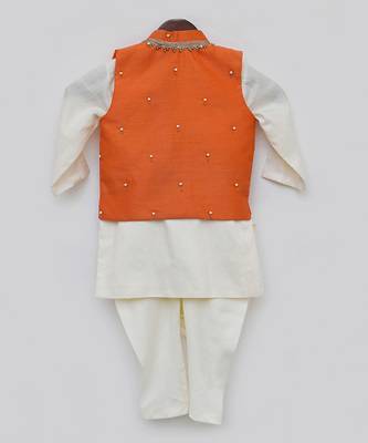 Red Cotton Print Kurti Sharara 3
