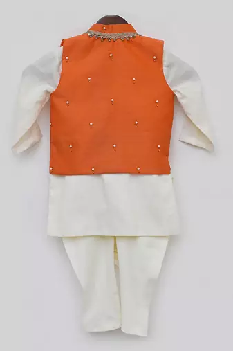 Red Cotton Print Kurti Sharara