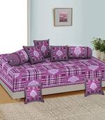 Aj home traditional jaipuri 100% cotton diwan set (set of 8)