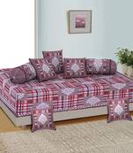 Aj home traditional jaipuri 100% cotton diwan set (set of 8)