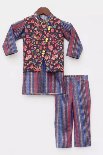 Rise Print Kurti And Plazo Pant