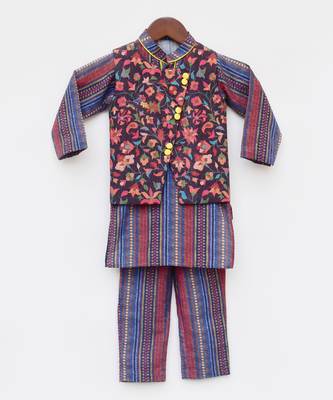 Rise Print Kurti And Plazo Pant 5