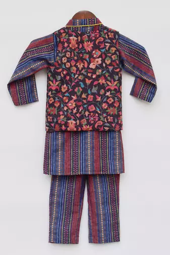 Rise Print Kurti And Plazo Pant