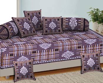 Aj home traditional jaipuri 100% cotton diwan set (set of 8) 2