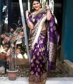 VIOLET FANCY TRENDY JACCQUARD SAREE