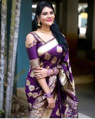 VIOLET FANCY TRENDY JACCQUARD SAREE 2