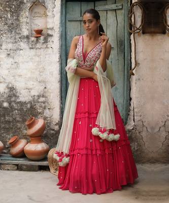 Fusia Embellishment Lehenga Set 1