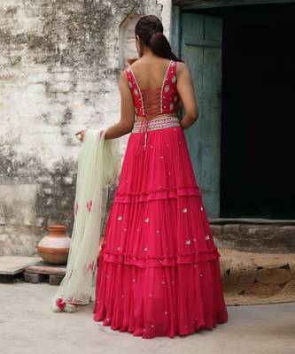 Fusia Embellishment Lehenga Set 3