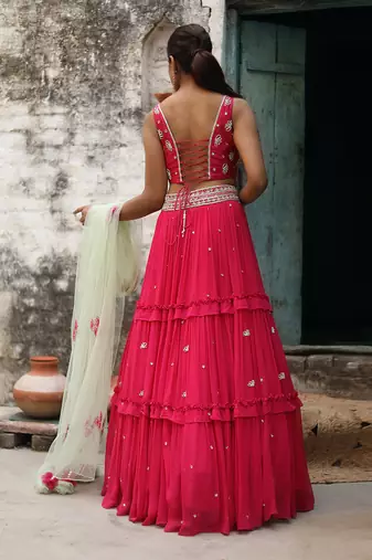 Fusia Embellishment Lehenga Set