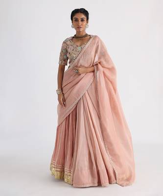 Peach inaya saree set 1