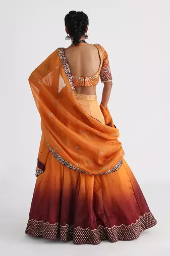 Yellow Dalia Lehenga Set