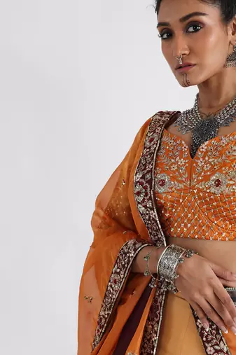 Yellow Dalia Lehenga Set