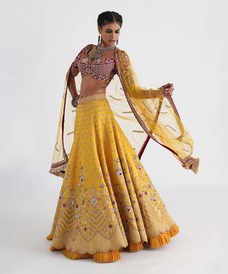 Yellow Miriam Lehenga Set 2