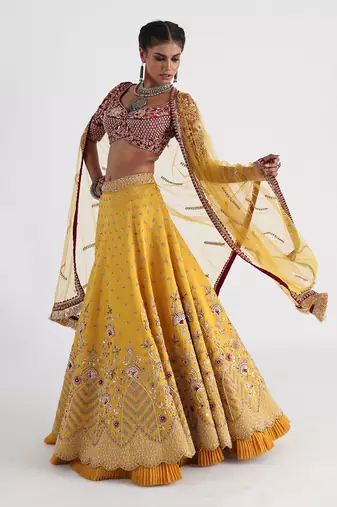 Yellow Miriam Lehenga Set