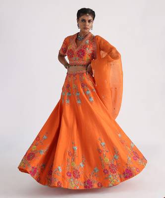 Orange Zuhur Lehenga Set 1