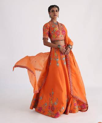 Orange Zuhur Lehenga Set 2