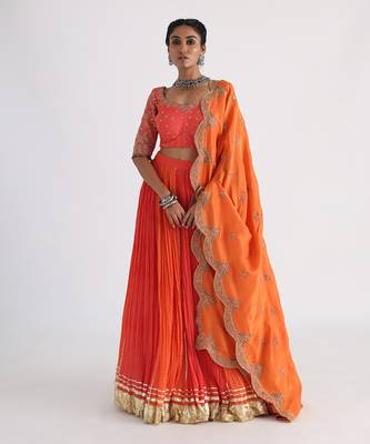 Kesariya Lehenga Set 1
