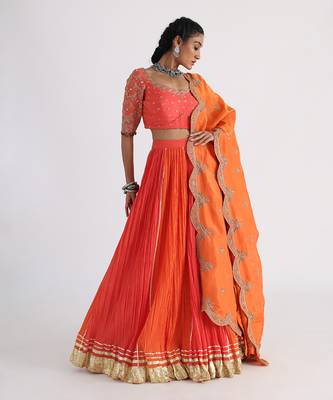 Kesariya Lehenga Set 2