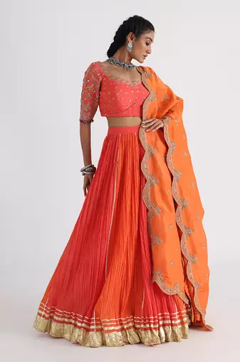 Kesariya Lehenga Set