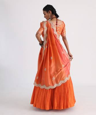 Orange Lehenga Set 4