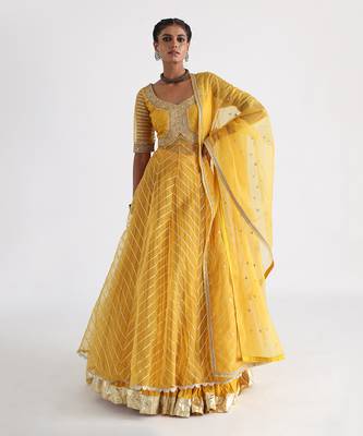 Yellow Zubha Lehenga Set 1