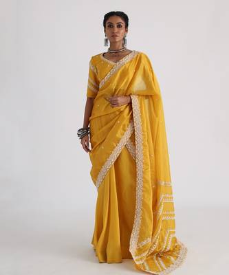 Yellow Sunheri Lehenga Set 1
