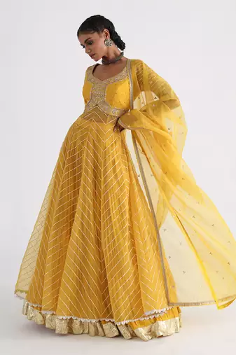 Yellow Zubha Lehenga Set