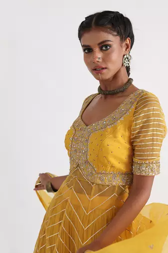 Yellow Zubha Lehenga Set