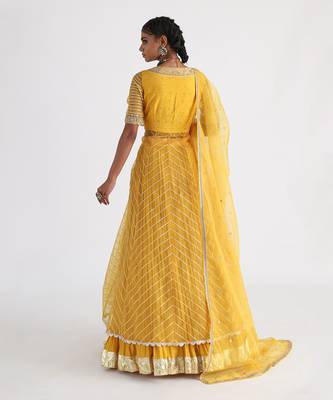 Yellow Zubha Lehenga Set 4