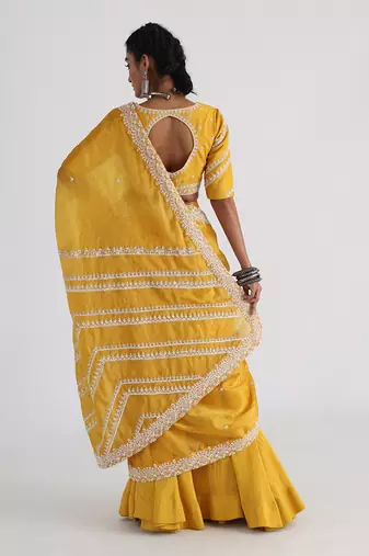 Yellow Sunheri Lehenga Set