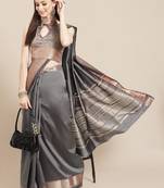 Riva enterprise women's soft cotton silk with designer golden broad border saree with blouse