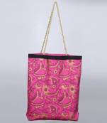 Frusha Tote with handmade golden handle 