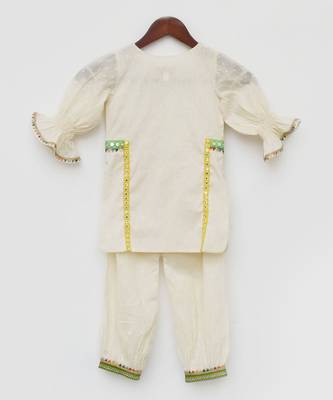 white Self Kurti and Salwar 3