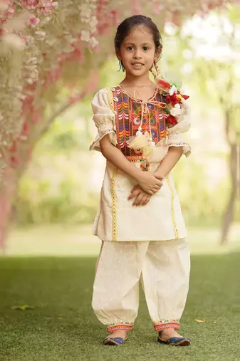 Self Texture Kurti and Salwar