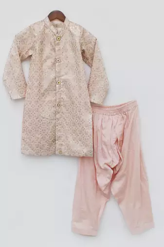 Pink Embroidery Ajkan and pink Salwar