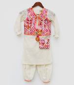 Multi Colored Embroidery Jacket and Kurti Pant