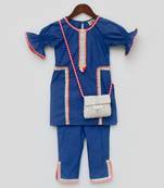 Blue Denim Kurti Pant