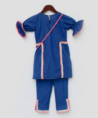 Blue Denim Kurti Pant 3