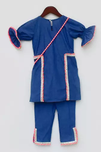 Blue Denim Kurti Pant