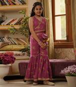 Purple Print Top and Sharara