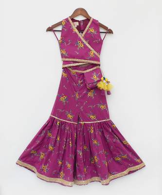 Purple Print Top and Sharara 3